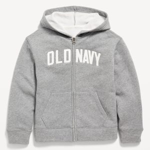 Logo-Graphic Zip-Front Hoodie for Boys