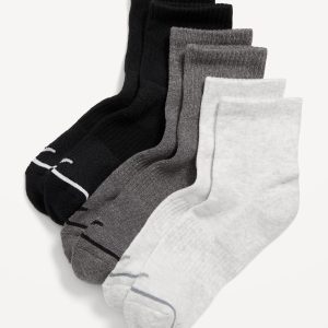 3-Pack Athletic Quarter Crew Socks for Women