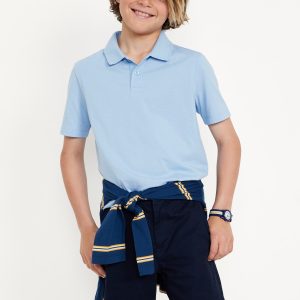 School Uniform Jersey Polo Shirt for Boys