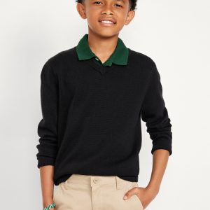 School Uniform Solid V-Neck Sweater for Boys