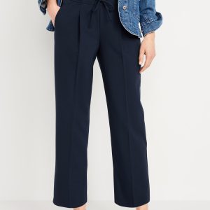 High-Waisted Billie Straight Ankle Trouser