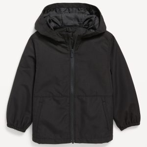 Water-Resistant Hooded Jacket for Toddler Boys