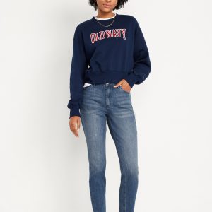 High-Waisted Wow Straight Ankle Jeans