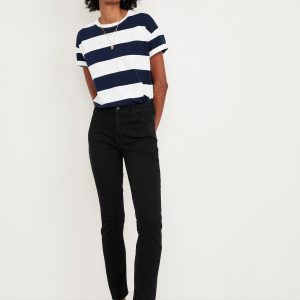 High-Waisted Wow Straight Ankle Jeans