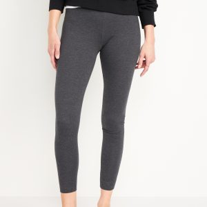 Mid-Rise Jersey Fashion Layering Leggings