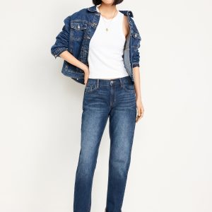 Mid-Rise Wow Boyfriend Straight Jeans