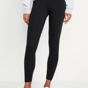 Mid-Rise Jersey Fashion Layering Leggings