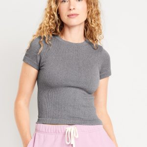 Exhale Seamless Fitted Rib T-Shirt