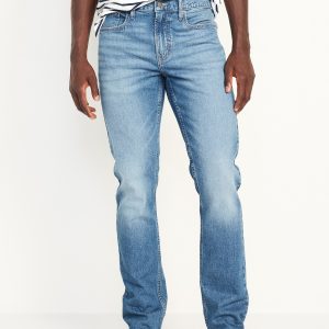 Straight Five-Pocket Built-In Flex Jeans