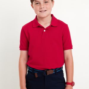 School Uniform Pique Polo Shirt for Boys