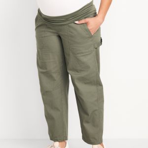 Maternity Rollover Waist Pulla Utility Pants