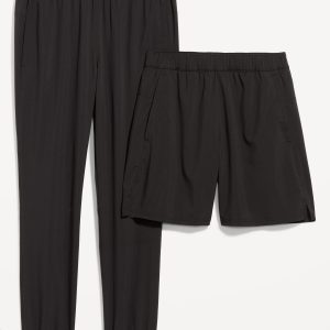 Essential Woven Workout Joggers and Shorts Set