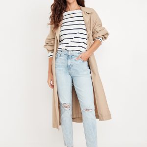 High-Waisted Vintage Slim Jeans