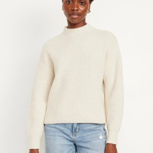 SoSoft Cropped Mock-Neck Sweater