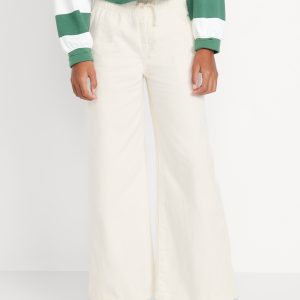 High-Waisted Baggy Wide-Leg Pull-On Jeans for Girls