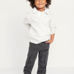 Functional Drawstring Cargo Jogger Pants for Toddler Boys