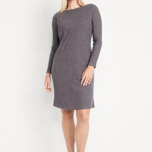 Maternity Long-Sleeve Nursing Dress