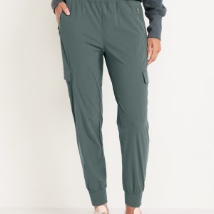 High-Waisted SleekTech Cargo Joggers