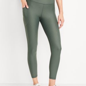 High-Waisted PowerSoft Rib Pocket Leggings