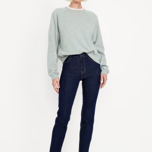 High-Waisted Wow Straight Ankle Jeans