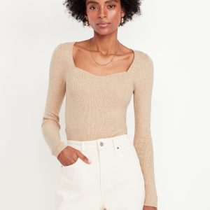 Long-Sleeve Ribbed Sweater