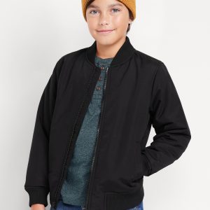 Zip-Front Bomber Jacket for Boys