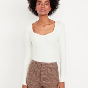 Long-Sleeve Ribbed Sweater