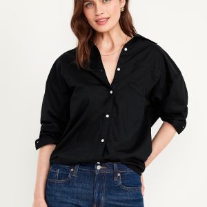 Oversized Button-Down Boyfriend Shirt
