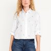 Cropped Button-Down Shirt