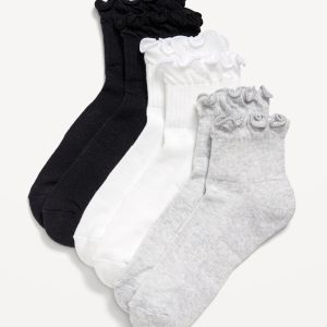 Ruffled Athletic Socks 3-Pack