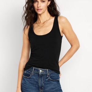 First-Layer Scoop-Neck Tank Top