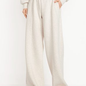 High-Waisted Bounce Fleece Wide-Leg Sweatpants