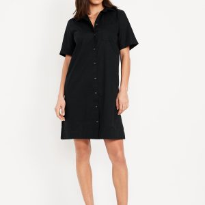 Button-Down Mini Shirt Dress