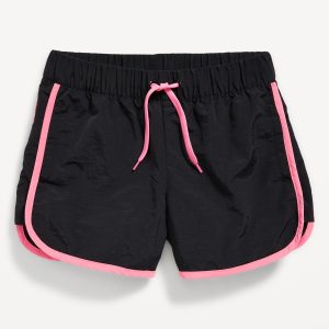 Dolphin-Hem Board Shorts for Girls