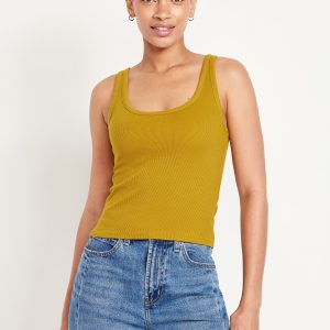 Ribbed Crop Tank Top