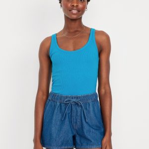 Ribbed Crop Tank Top