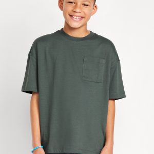 Oversized Short-Sleeve Pocket T-Shirt for Boys