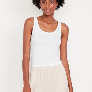 Ribbed Crop Tank Top