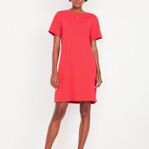 Vintage Crew-Neck Mini T-Shirt Dress