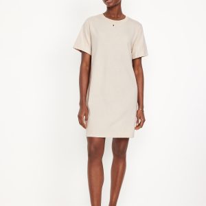 Vintage Crew-Neck Mini T-Shirt Dress