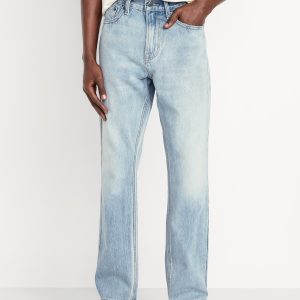 Structured Straight Non-Stretch Jeans