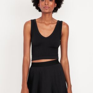 Exhale Seamless V-Neck Rib Tank