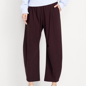 High-Waisted SleekTech Barrel Ankle Pants