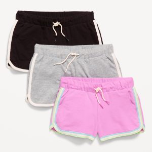 Dolphin-Hem Cheer Shorts 3-Pack for Girls