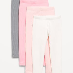 Ribbed Leggings 4-Pack for Toddler Girls