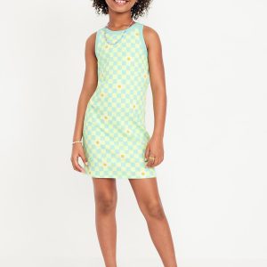 Printed Fitted Sleeveless Dress for Girls