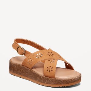 Faux-Suede Platform Sandals for Girls