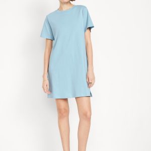Vintage Crew-Neck Mini T-Shirt Dress