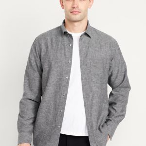 Classic Fit Linen-Blend Shirt