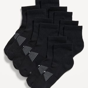 6-Pack Athletic Quarter Crew Socks for Men